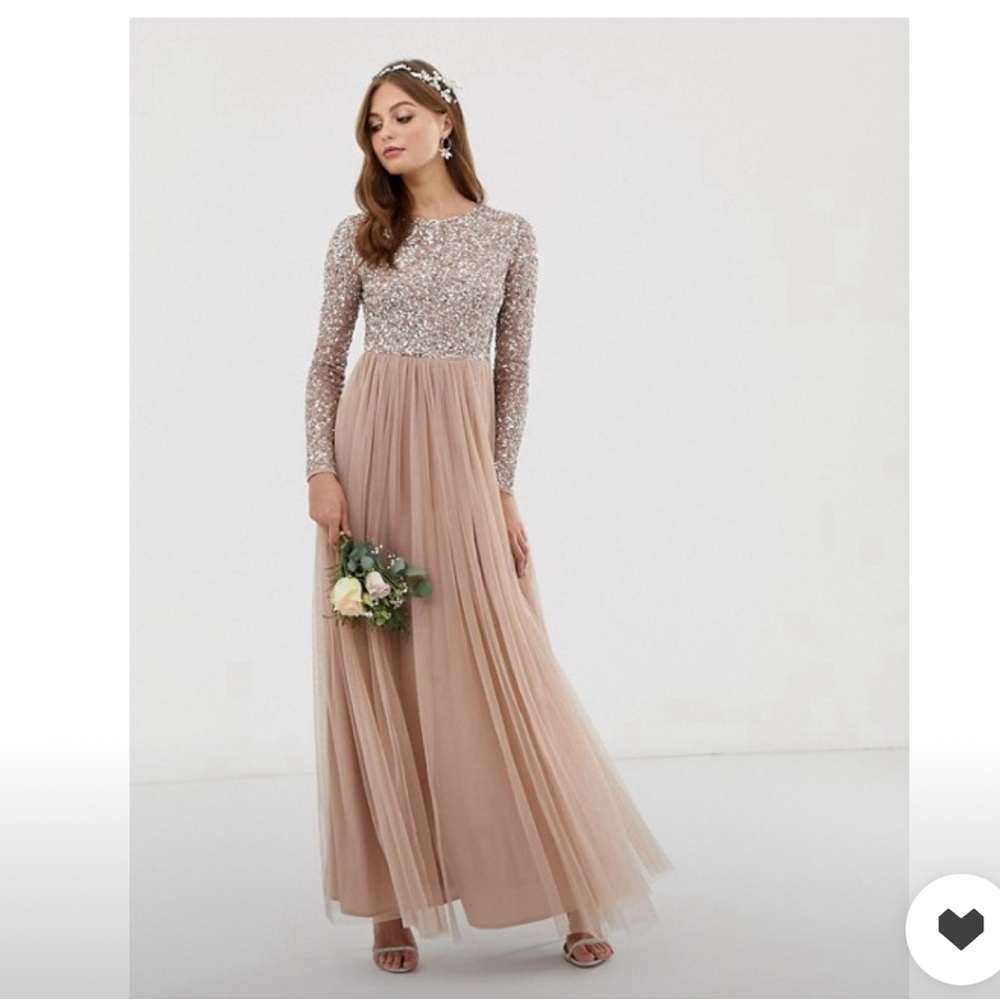 Maya Formal Long Sleeve Maxi Dress